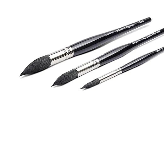 Camel Artist Mop Brush Assorted Pack of 3