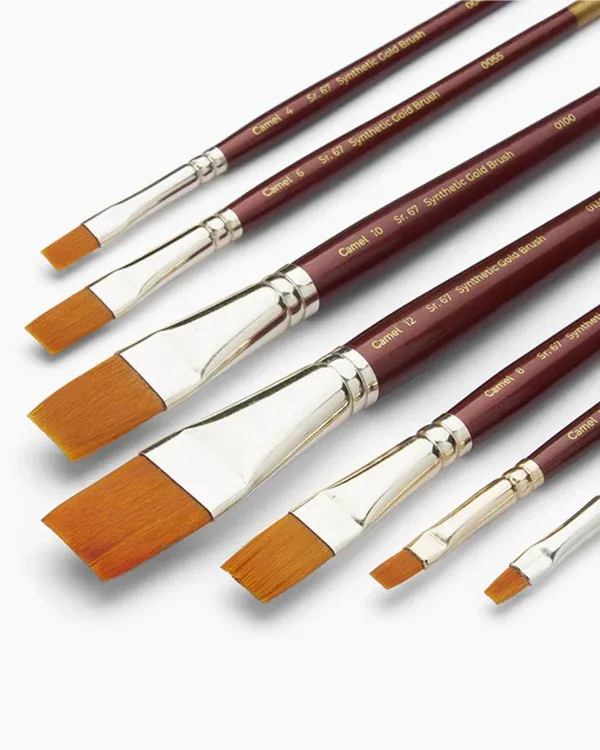 Camlin Synthetic Gold Flat Brush Sets
